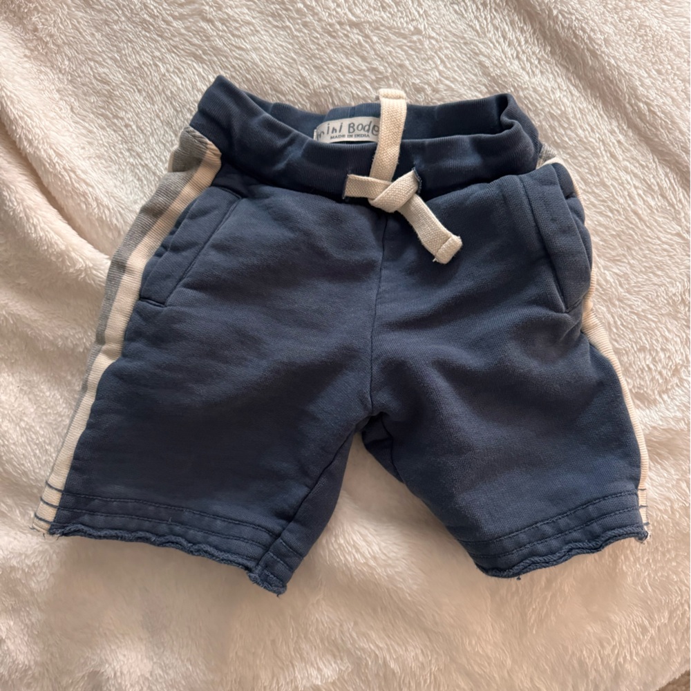 Boden Navy Kids Shorts with White Trim